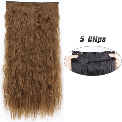 Synthetic 5 Clip In Hair Extensions 80CM - Long Straight Hairpiece
