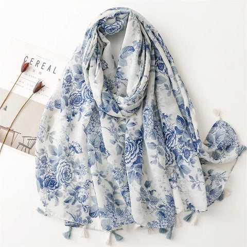 Luxury Cotton Scarf for Women - Stylish Large Shawl