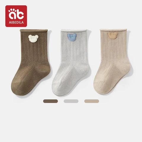 AIBEDILA 3 paar unisex katoenen babysokken 