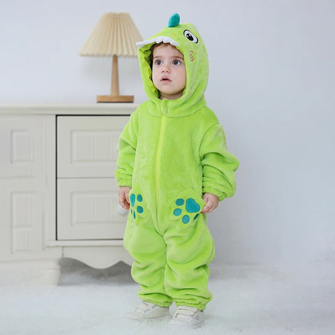 Lovely Dinosaur Newborn Baby Girl Jumpsuit