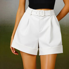 Mia Muse Women's Casual High Waist Wide Leg Shorts