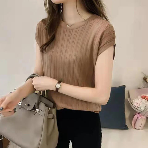 ITOOLIN Women Knitted Loose T-shirts