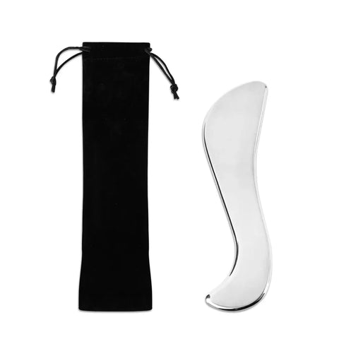 Stainless Steel Gua Sha Board for Face and Body Massage - Facial Scraping Plate and Spa Scraper