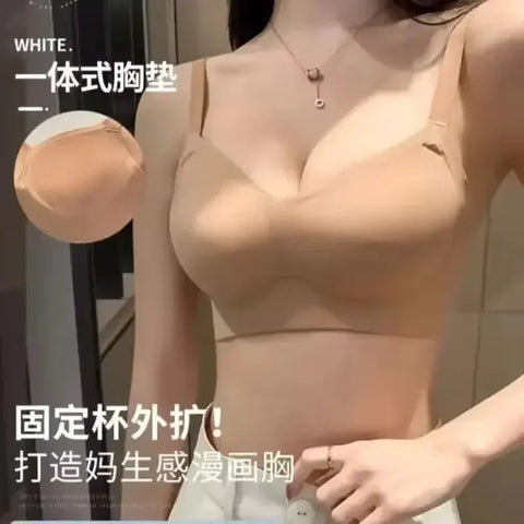 Thickened Steamed Bun Fixed Cup Integrated Bra for Women - Comfort and Style for Every Day