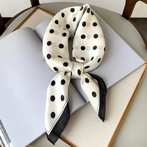 2024 Silk Cat Print Shawl Headscarf