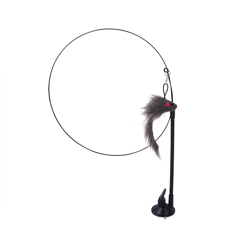 Interactive Cat Toy: Simulation Bird with Bell and Sucker Base
