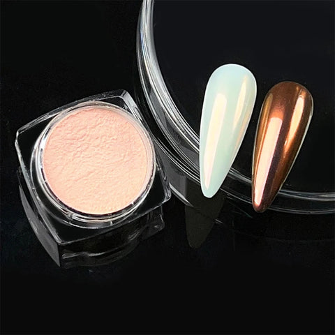 Super-Bright Metallic Nail Powder - Gold Silver Mirror Pigment