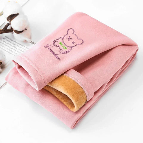 Warm Cotton Velvet Leggings for Girls 2-8 Years