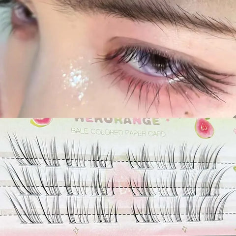 Self-Adhesive False Eyelashes - Easy-to-Use DIY Natural Curling Clusters