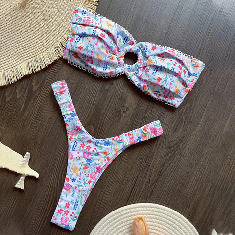 Para Praia Thong Bikini 2025 - 13 Colors Brazilian Bandeau Swimwear for Women