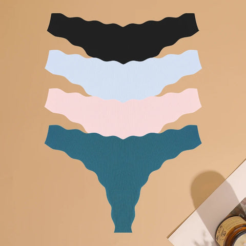 FINETOO 4Pcs Ultra Soft Seamless Underwear