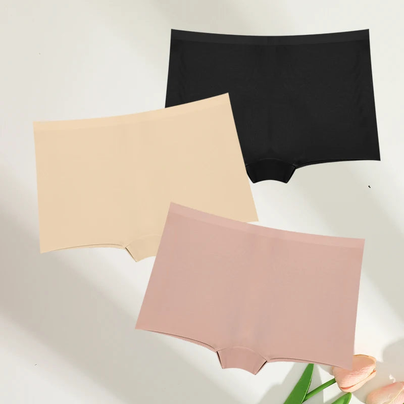 FINETOO 3pc Seamless Soft Boyshort Women's Panties