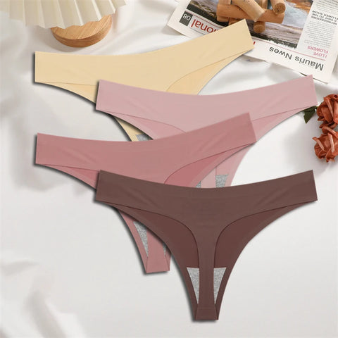 FINETOO 4-delige zijden satijnen naadloze onderkleding 