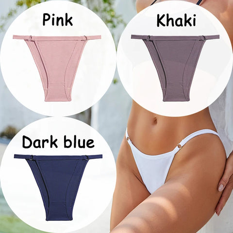 3PCS/Set Cotton Panties Women's Underwear - Soft, Sexy Low-Waist Briefs