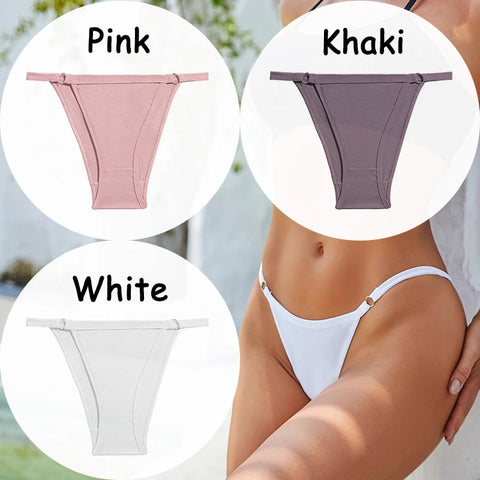 3PCS/Set Cotton Panties Women's Underwear - Soft, Sexy Low-Waist Briefs