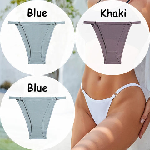 3PCS/Set Cotton Panties Women's Underwear - Soft, Sexy Low-Waist Briefs