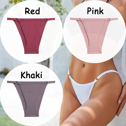 3PCS/Set Cotton Panties Women's Underwear - Soft, Sexy Low-Waist Briefs