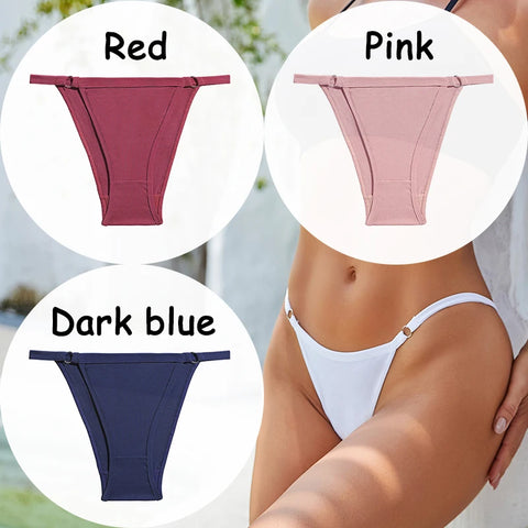 3PCS/Set Cotton Panties Women's Underwear - Soft, Sexy Low-Waist Briefs