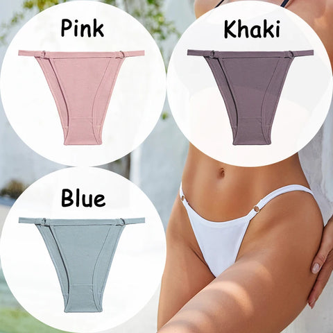 3PCS/Set Cotton Panties Women's Underwear - Soft, Sexy Low-Waist Briefs