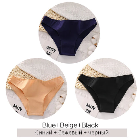 FINETOO M-2XL Women Cotton Underwear 3Pcs/set