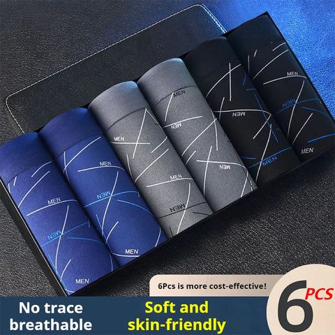6Pcs Men's Sexy Underwear Boxers - Comfortable Fashion Trunks