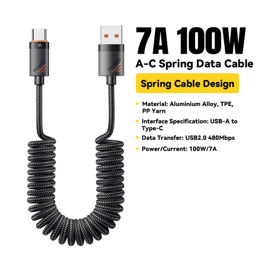 Essager Type C to Type C Cable - 100W PD Fast Charging for iPhone 16/15, MacBook, iPad, Xiaomi, Samsung