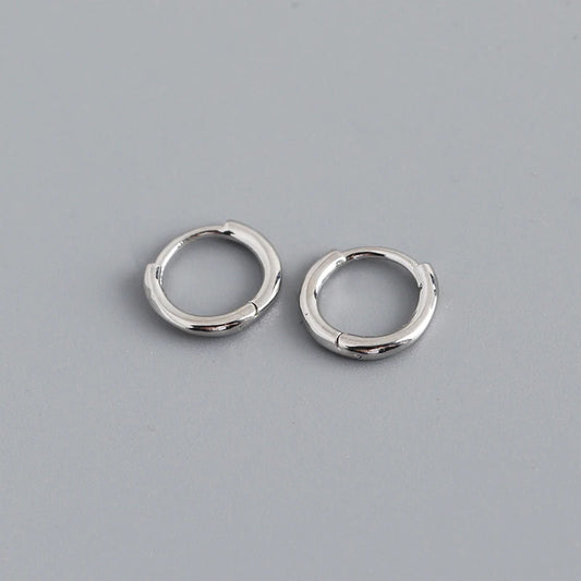 WANTME 925 Sterling Silver Simple Huggies Earrings