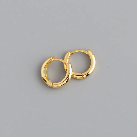 WANTME Real 925 Sterling Silver Minimalist Hoop Earrings