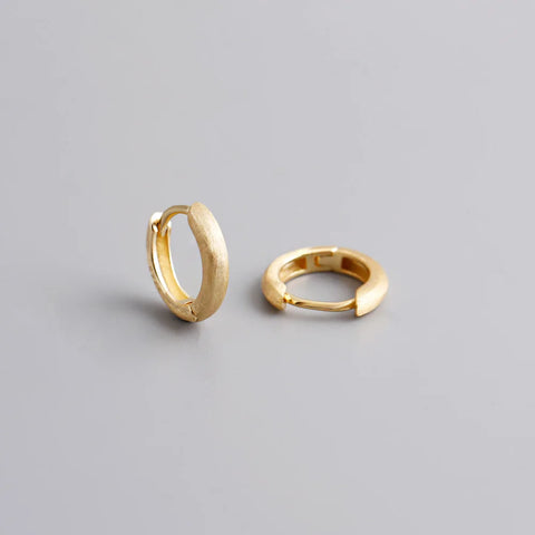 WANTME Real 925 Sterling Silver Minimalist Hoop Earrings