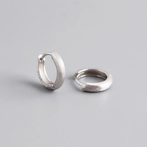 WANTME Real 925 Sterling Silver Minimalist Hoop Earrings