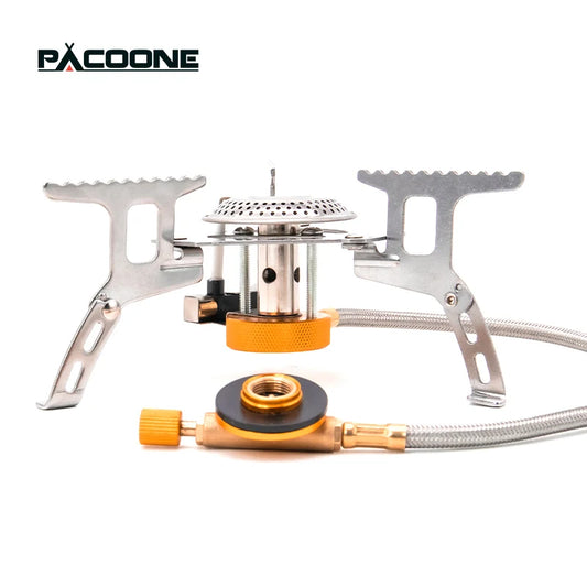 PACOONE Portable Camping Gas Stove - Ultralight Outdoor Cooker for Hiking and Picnics