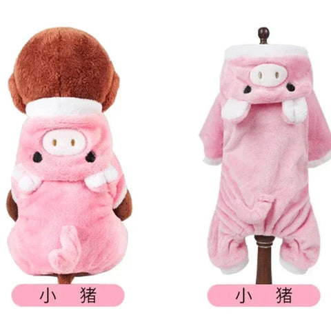 Soft Warm Fleece Dog Jumpsuits for Small Dogs, Puppies, and Cats - Cozy Hoodies for Chihuahua and Yorkshire Terriers