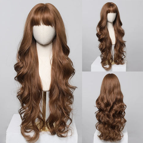 DropShipping EASIHAIR Long Blonde Ombre Synthetic Wigs for Women - Wavy High Density Cosplay Wig