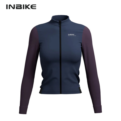 INBIKE Winter Fleece Women's Long Sleeve Jersey - Thermal Cycling Suit for Mountain and Road Biking