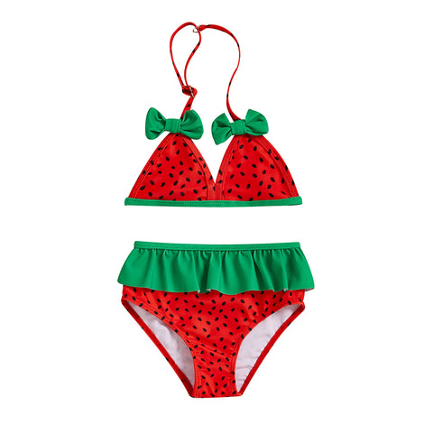 Tregren 0-24M babymeisje watermeloen bikinibadpak