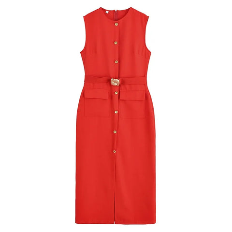 MUJER 2025 Dames Zomer Midi-jurk