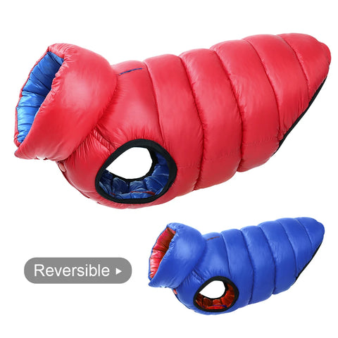 Soft Winter Dog Jacket - Reversible Waterproof Vest for All Dog Sizes