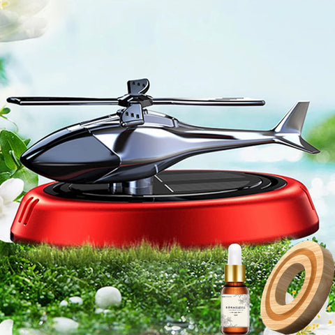 Solar Powered Helicopter Aromatherapy Car Air Freshener