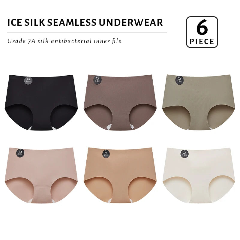 FallSweet 6PCS Seamless Silk Panties Set