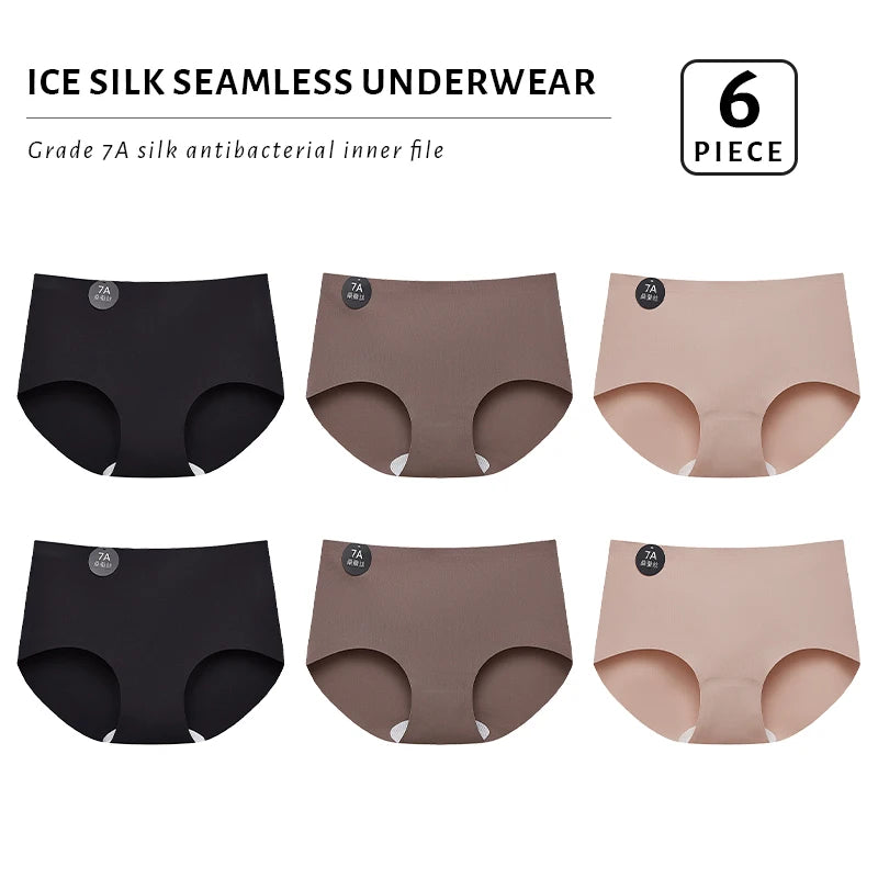 FallSweet 6PCS Seamless Silk Panties Set