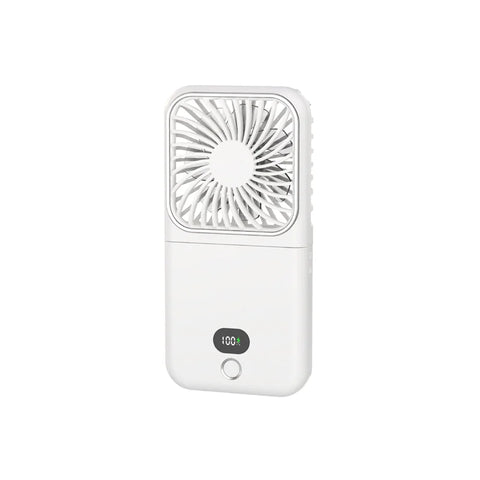 Portable Rechargeable Neck Fan - 4-in-1 Handheld Air Circulator with 2500 mAh Power Bank