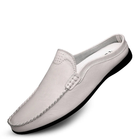Italiaanse herenpantoffels van echt leer - luxe loafers 