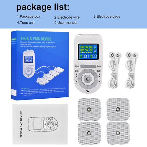 New Electric Tens Muscle Stimulator - EMS Acupuncture Face & Body Massager