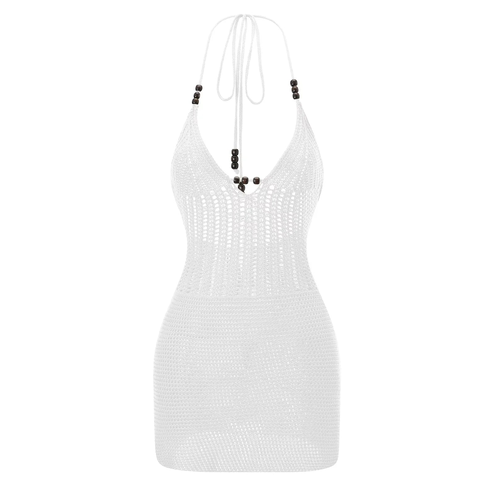 Hirigin Women Backless Halter Mini Dress