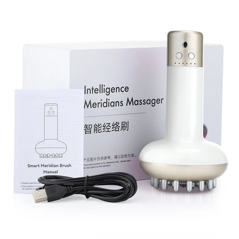 Electric Lymphatic Drainage Machine - Meridian Body Massage Brush for Anti-Cellulite and Physiotherapy