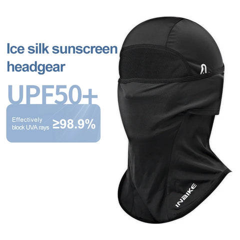 INBIKE Zomerkoelend Fietsgezichtsmasker - Zonbeschermende Nekwarmer voor Mannen en Vrouwen 