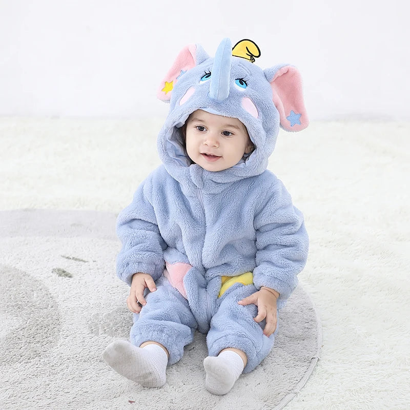 Kigurumi Lovely Elephant Newborn Baby Bodysuit