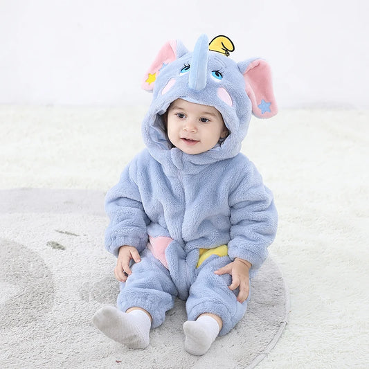 Kigurumi Lovely Elephant Newborn Baby Bodysuit