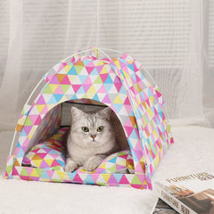 Cozy Clamshell Cat Tent Bed - Perfect for Your Feline Friend