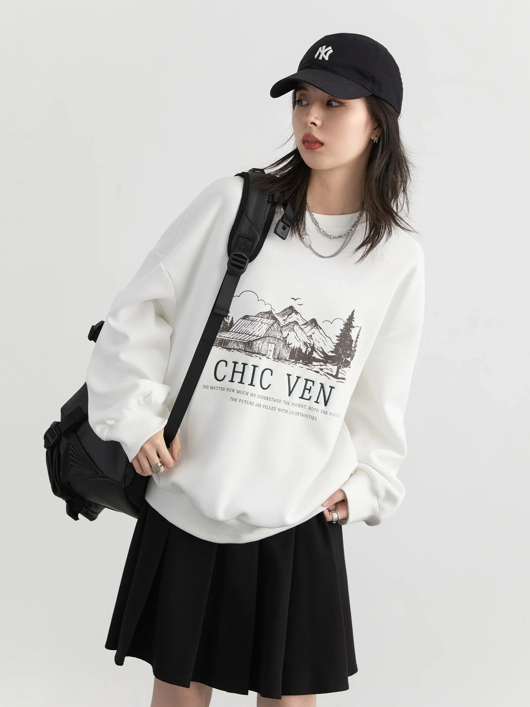 CHIC VEN Women Oversized Sweatshirt